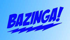 BAZINGA! Die Cut Window Sticker Decal – Multiple Colors