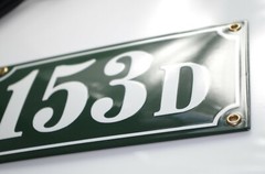 Porcelain address plaque 5.9×9.8″ customisable handmade enamel house number sign