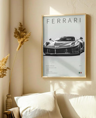 9Pcs Super Car Posters for Boys Room, Racing Car Wall Art for Me…
