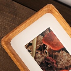4×6 Picture Frame with 3×4 Mat – Solid Teak Wood Farmhouse Frame, Wall & Tabl…