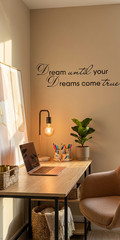 Dream Until Your Dreams Come True Quote Saying Wall Sticker Home Decal Decor