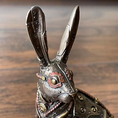 Custom Made Steampunk Jack Rabbit Asymmetrical Sculpture Figurine Statue Décor