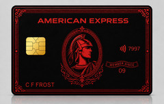 Luxury Black Red American Express Debit Card Credit Card Skin Vinyl Sticker