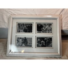 White Wood 4-Opening Collage Picture Frame 4×6 Photos Matted Wall Decor