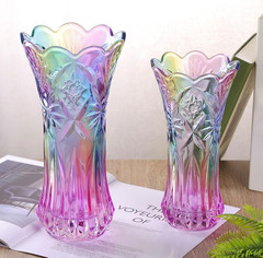 9 Inch Crystal Glass Colorful Vase for Centerpieces,Smoking, Flower Arrangements