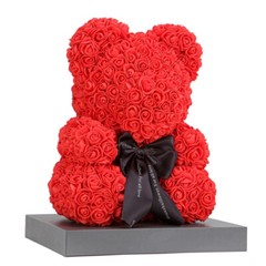 10″ Artificial Rose Teddy Bear Birthday Valentine’s Day Gift for Girlfriend Wife