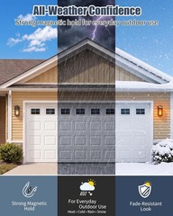 Magnetic Garage Door Window Panels – 32PCS Faux Mirror Window Kit for 2 Car G…