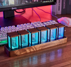 Wi-Fi Sync Nixie Tube Clock – Alarm, Timer, 12/24H Display, No Assembly Needed