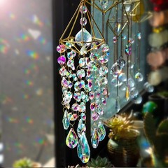Multi-Color Crystal Suncatcher – Irregular Hanging Decor for Whimsical Spaces