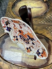 Antique English Imari Shell Dish Worcester Chamberlain c1800 10”