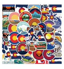 50pcs Colorado Stickers, Waterproof Non-residue Vinyl Stickers, #091
