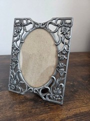 New Silver Metal Picture Frame 4×6 Ornate Old Fashioned Traditional Art Nouveau