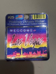 Welcome to Las Vegas Sticker PREMIUM CHROME STICKER W FREE SHIPPING