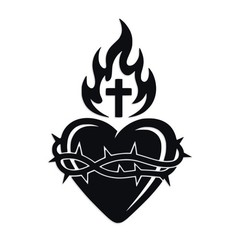 Sacred Heart of Jesus Vinyl Decal – Catholic Christian Symbol – Faith Sticker