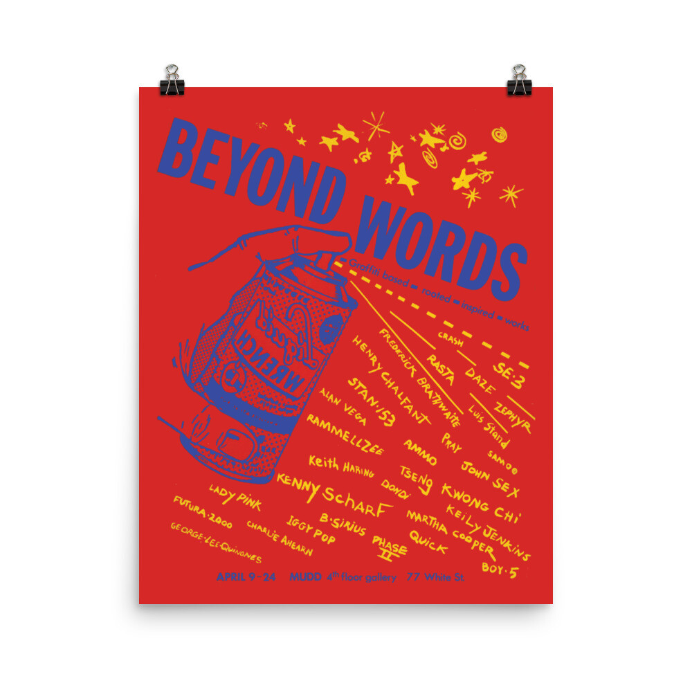 Beyond Words – Mudd Club, 1981 Art Print Old School NYC Graffiti Home Decor