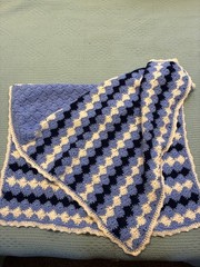 Crocheted afghans throw blanket – polyester/cotton