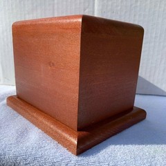 Wood Table Top Accent – Solid Poplar, Cherry Stain, Made in USA