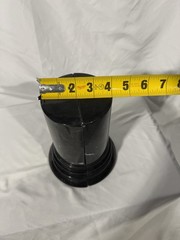 Pair Of Black Italian Marble Column Bookends 7″ H X 5.5″ W SOME MINOR CHIPs