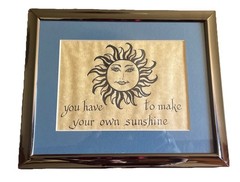 Celestial Sun Face Astrology Print Framed Art “You Have To Make Your Own Sun….