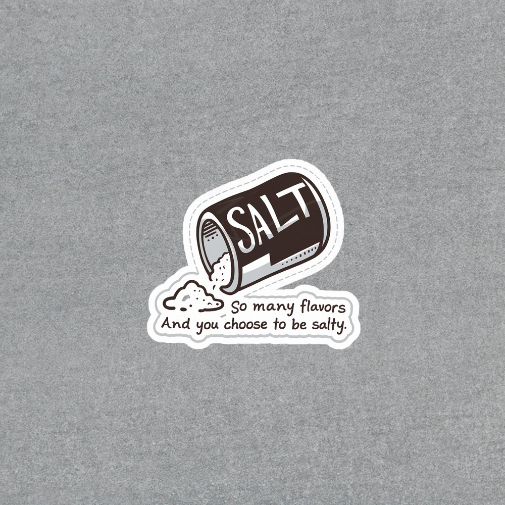 Salty Can Vinyl Sticker – Quirky Humor Decal for Food Lovers #5208
