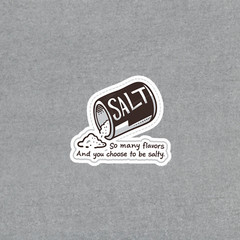 Salty Can Vinyl Sticker – Quirky Humor Decal for Food Lovers #5208