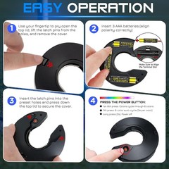 LED Golf Hole Light with Anti-Glare Lens – Battery Operated, Glow in The Dark…