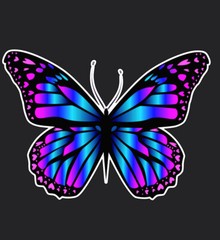 New Butterfly Vinyl Decal Sticker 3” wide for cups mugs phones laptops