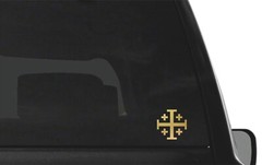 Jerusalem Cross Decal Window Christian Cross Crosslets Herald Decal Sticker