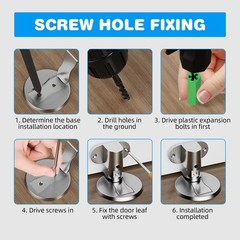 Stainless Steel Magnetic Door Stop,1 Pack Heavy Duty Door Stopper, Mount Magnets