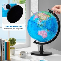 10in Kids World Globe Earth Ocean Rotating World Map Geography w/ Stand Desk