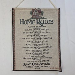 Home Rules Bible Verses Tapestry Wall Hanging Carole Taylor Gods Word Biblical