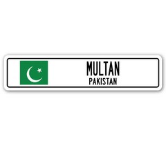 MULTAN PAKISTAN Street Sign Pakistani flag city country road wall gift