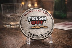 Raven Skull Challenge Coin, Dark Humor Sarcastic Novelty Desk Piece