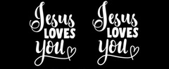 Jesus Loves You Two 5″ Vinyl Decals Car Window Laptop Tablet Door Mirror Tumbler