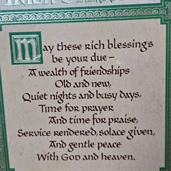 Vintage 1981 Hallmark Irish Blessing Wall Hanging Plaque Wooden Cottage Bar Pub
