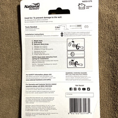3 Pack National Hardware Spring Door Stops, Satin Nickel w/Rubber Cap -Open Box