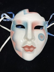 Vtg 1988 Clay Art USA Ceramic 7.75 in. Decorative Mask Wall Art