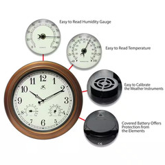 Craftsman 18 In. W X 18 In. L round Outdoor Wall Clock