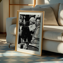 Black & White Princess Diana Poster, Vintage Royal Portrait Print Elegant Art