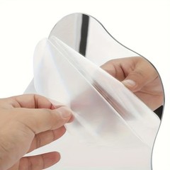 Modern Irregular Acrylic Makeup Mirror Free Standing Cosmetic Mirror with Base