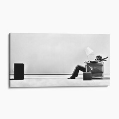 Blown Away Guy Iconic Ad 1979 Retro Music Canvas Wall Art Print