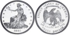 1885 TRADE SILVER DOLLAR GLOSSY POSTER PICTURE PHOTO coins money currency us 124