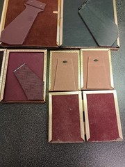 12 Vtg Antique Ornate Gold Metal Brass Embossed Velvet Picture Frame lot MCM