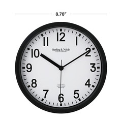 NEW 8.78″ Basic Indoor Analog Round Modern Wall Clock, Black (FAST SHIPPING)