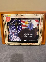 Eagle God Bless America” Wall Clock Hand Crafted In The USA 12×10