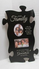 NEW 12”x24” Puzzle Piece Picture Photo Frame 4″x6″ fits 2 photos P GRAHAM DUNN