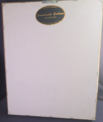 Vintage Signed 90’s Scallop Seashells, Double Matted Solid Wood Shadow Box Frame