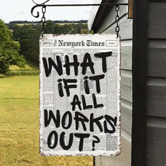 Vintage Monochrome Newspaper-Style Poster Featuring The Phrase ‘What If It All W
