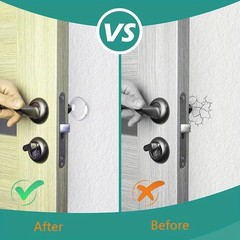 6Pcs Wall Door Handle Stopper Silicone Transparent round Protector Self-Adhesive