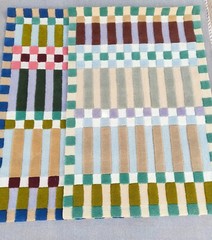 Hoxton Hand-Tufted Wool Rugs Modern Geometric Design Checkered Pattern Carpets